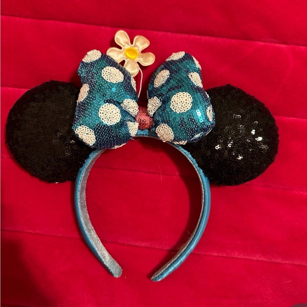 Polka Dot Sequin Mouse Ears Headband